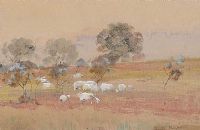 SUMMER MEADOW by Claude Hayes RI ROI at Ross's Online Art Auctions