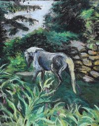 HORSE BY THE WOODS by Jay Murphy at Ross's Online Art Auctions