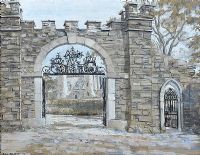 GATE & OLD FORT, HILLSBOROUGH by Patric Stevenson PPRUA at Ross's Online Art Auctions