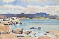 SHEEPHAVEN BAY, DONEGAL by Robert Taylor Carson RUA at Ross's Online Art Auctions