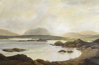 ROCKS ALONG THE SHORE by Michael Baird at Ross's Online Art Auctions