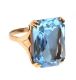 9CT GOLD RING SET WITH A LARGE BLUE STONE at Ross's Online Art Auctions