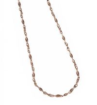 9CT ROSE GOLD FANCY-LINK NECKLACE at Ross's Online Art Auctions