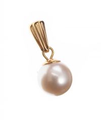 9CT GOLD AND CULTURED PEARL PENDANT at Ross's Online Art Auctions