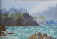 DUNLUCE CASTLE, COUNTY ANTRIM by W.B. McBroom at Ross's Online Art Auctions