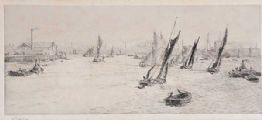 SAILING ON THE THAMES by William L. Wylie at Ross's Online Art Auctions
