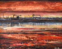 ACROSS THE LOUGH, EARLY MORNING by John Stewart at Ross's Online Art Auctions