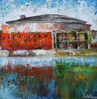 WATERFRONT HALL, BELFAST by John Stewart at Ross's Online Art Auctions