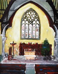 CHURCH INTERIOR, DONEGAL by Sean Lorinyenko at Ross's Online Art Auctions