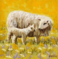 SPRING LAMB by Ronald Keefer at Ross's Online Art Auctions