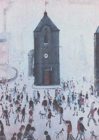 THE BLACK CHURCH by Laurence Stephen Lowry RA at Ross's Online Art Auctions