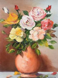 STILL LIFE, ROSES by W. Connolly at Ross's Online Art Auctions