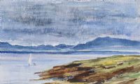 SAILING OFF THE IRISH COAST by Coralie de Burgh Kinahan at Ross's Online Art Auctions