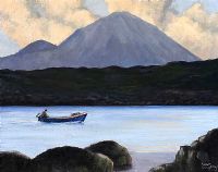 THE BLUE BOAT AT ERRIGAL by Sean Loughrey at Ross's Online Art Auctions