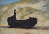 STRANDED BOAT by William Playfair Dixon at Ross's Online Art Auctions