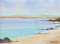 CLEGGAN BEACH, CONNEMARA by Edith Fletcher at Ross's Online Art Auctions