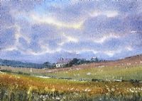 DARK SKY OVER THE COTTAGE by J. A. Flack at Ross's Online Art Auctions