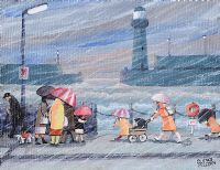 WIND & RAIN, DONAGHADEE by Cupar Pilson at Ross's Online Art Auctions
