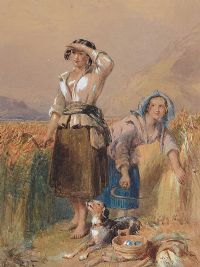 CUTTING CORN by Frederick Taylor at Ross's Online Art Auctions