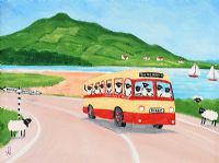ANDY PAT'S WANDERING SHEEP, THE LAST LOUGH SWILLY BUS by Andy Pat at Ross's Online Art Auctions