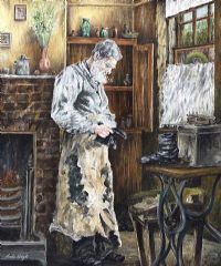 THE COBBLER by Leslie Wright at Ross's Online Art Auctions