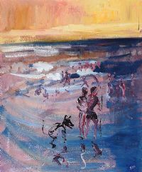 ON THE BEACH by Rachel Grainger Hunt at Ross's Online Art Auctions