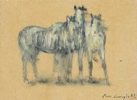 THREE HORSES by Con Campbell at Ross's Online Art Auctions