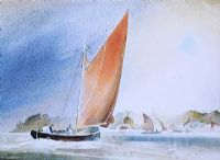 SAILING, PORTAFERRY by Ray Elwood at Ross's Online Art Auctions