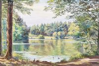 SUMMER DAY, TULLYMORE LAKE, COUNTY DOWN by Allan Ardies at Ross's Online Art Auctions