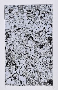 CROWD by David Milward at Ross's Online Art Auctions