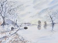 WINTER LAGAN REFLECTIONS by Irish School at Ross's Online Art Auctions