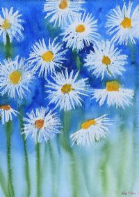 STILL LIFE, DAISIES by Lesley P. Rainey at Ross's Online Art Auctions