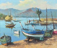 THE HARBOUR by Spanish School at Ross's Online Art Auctions
