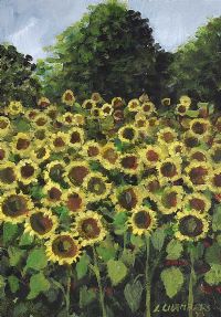 SUNFLOWERS by Lynn Chambers at Ross's Online Art Auctions