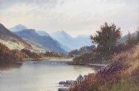 THE BEND IN THE RIVER by George Trevor at Ross's Online Art Auctions