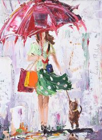 A GOOD DAYS SHOPPING by Lorna Millar at Ross's Online Art Auctions