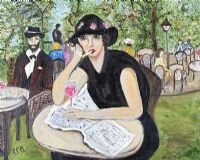 A MERRY WIDOW by Rose Elizabeth Moorcroft at Ross's Online Art Auctions