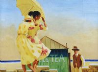 THE YELLOW DRESS by D.K. Woods at Ross's Online Art Auctions