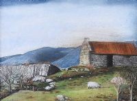 STONE COTTAGE IN THE MOURNES by P. Hayward at Ross's Online Art Auctions