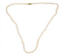 18CT GOLD CLASP STRAND OF CULTURED PEARLS at Ross's Online Art Auctions