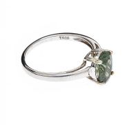 9CT WHITE GOLD MANRARE GREEN APATITE RING at Ross's Online Art Auctions
