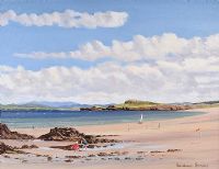 MARBLE HILL STRAND, DONEGAL by Michael Simms at Ross's Online Art Auctions