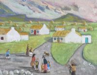 TO SCHOOL by James Bingham at Ross's Online Art Auctions