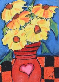 VASE OF FLOWERS by Annie Robinson at Ross's Online Art Auctions