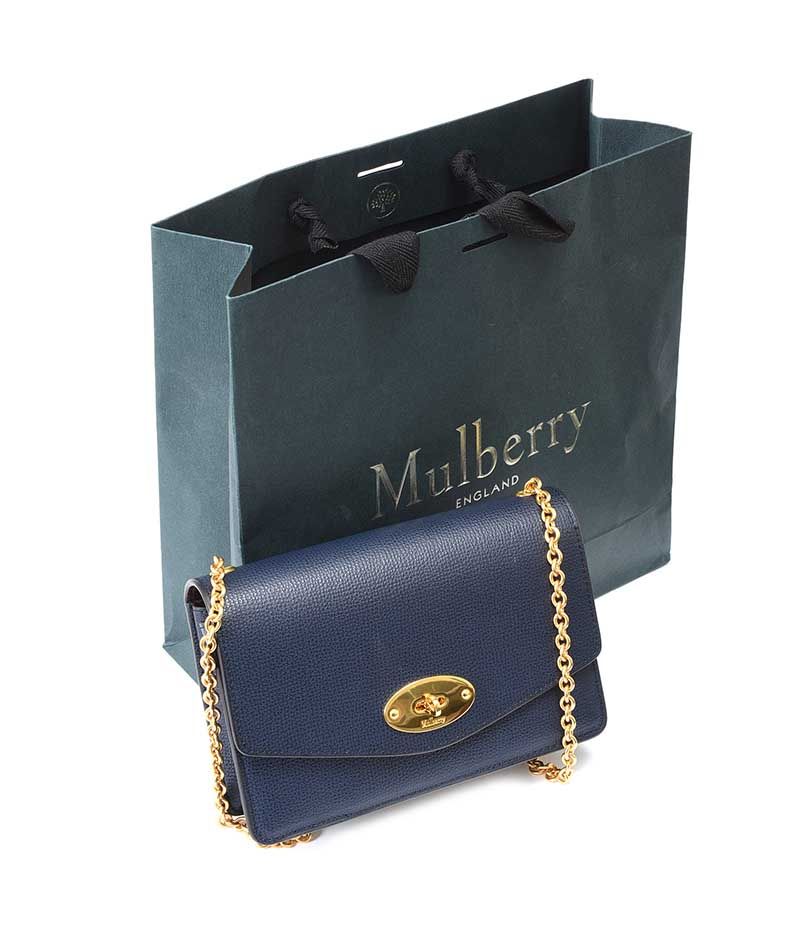Leather crossbody bag Mulberry Blue in Leather - 33416434