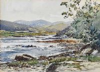 LACKAGH RIVER, DONEGAL by Theo J. Gracey RUA at Ross's Online Art Auctions