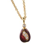 FABERGE EGG-SHAPED PENDANT ON AN 18CT GOLD CHAIN at Ross's Online Art Auctions