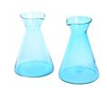 PAIR OF BLUE GLASS CARAFES at Ross's Online Art Auctions