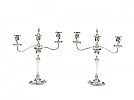 PAIR OF SILVER PLATED CANDELABRA at Ross's Online Art Auctions