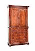 FINE WILLIAM IV FLAME MAHOGANY LINEN PRESS at Ross's Online Art Auctions